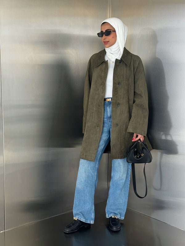 Suede Jacket 4 Buttons
