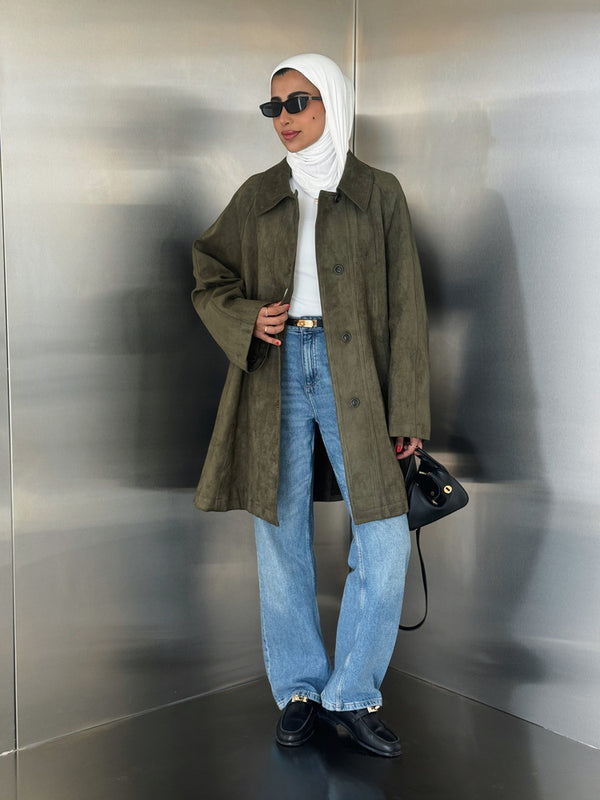 Suede Jacket 4 Buttons