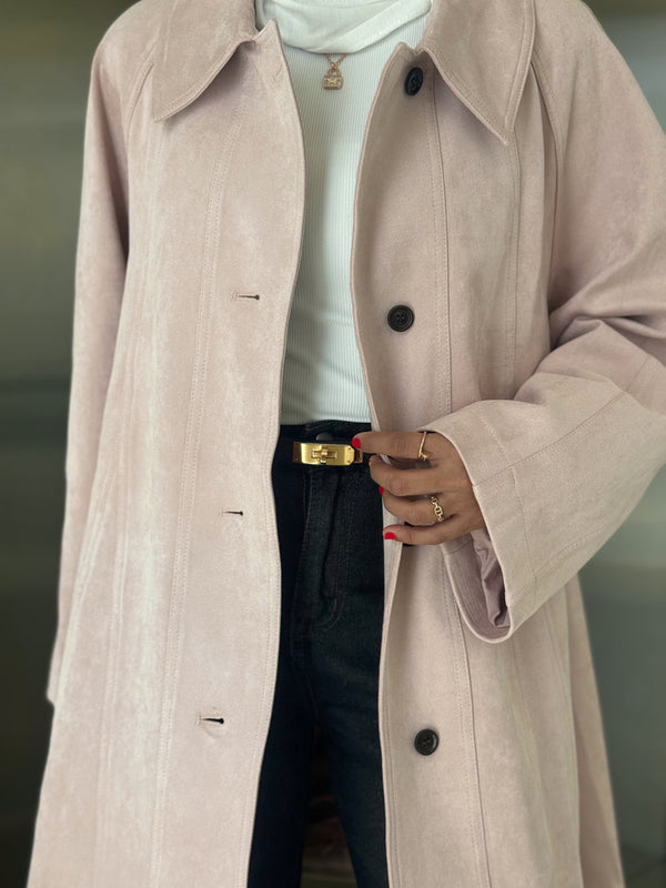 Suede Jacket 4 Buttons