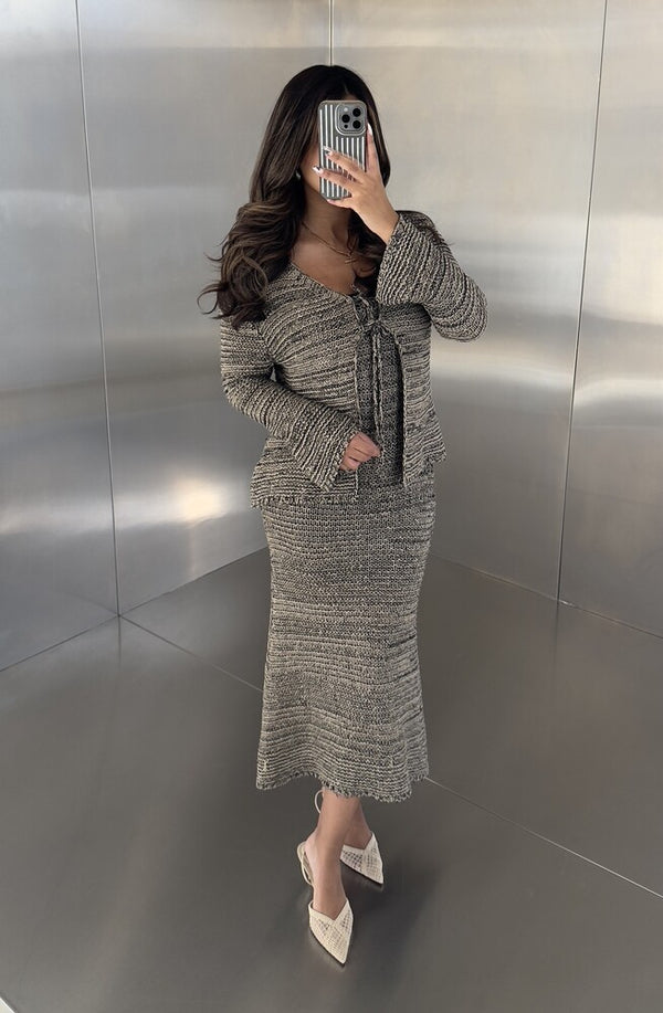Crocheted Knit Dress Set