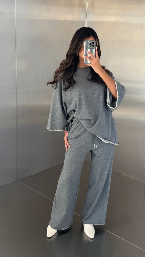 Mid-length Sleeve 2PC Pants Set