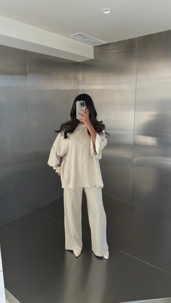 Mid-length Sleeve 2PC Pants Set