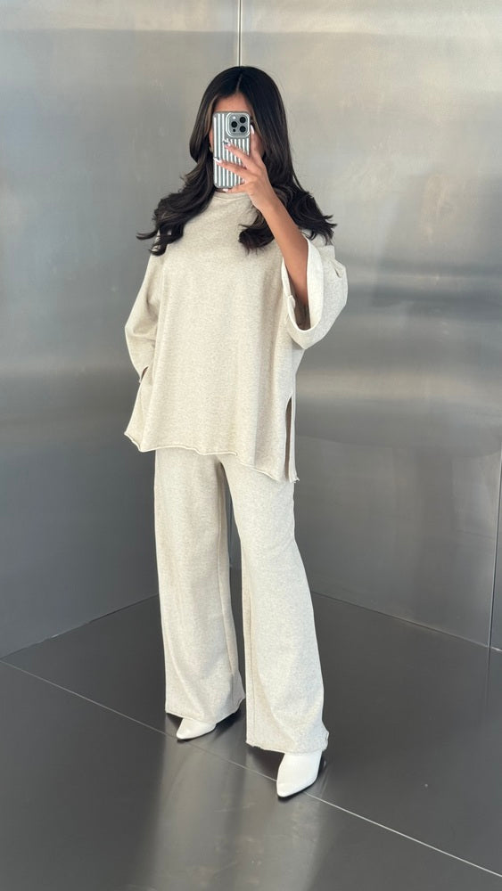 Mid-length Sleeve 2PC Pants Set