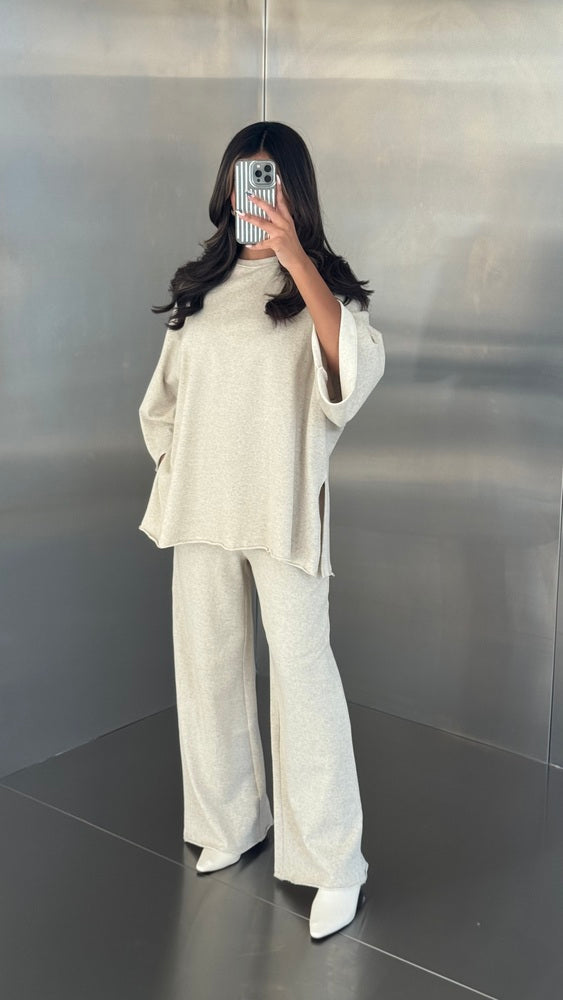 Mid-length Sleeve 2PC Pants Set