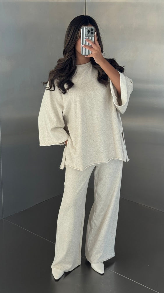 Mid-length Sleeve 2PC Pants Set