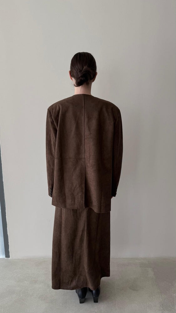 Suede 2PC Skirt Set