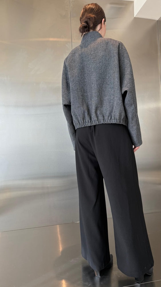 Loose Stand Collar Short Jacket