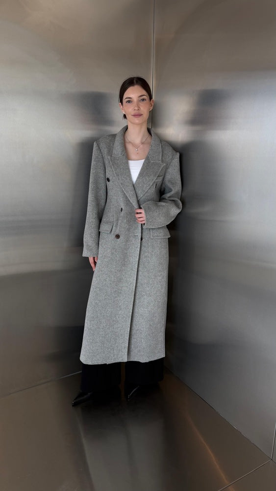 Woolen Notched Lapel Coat