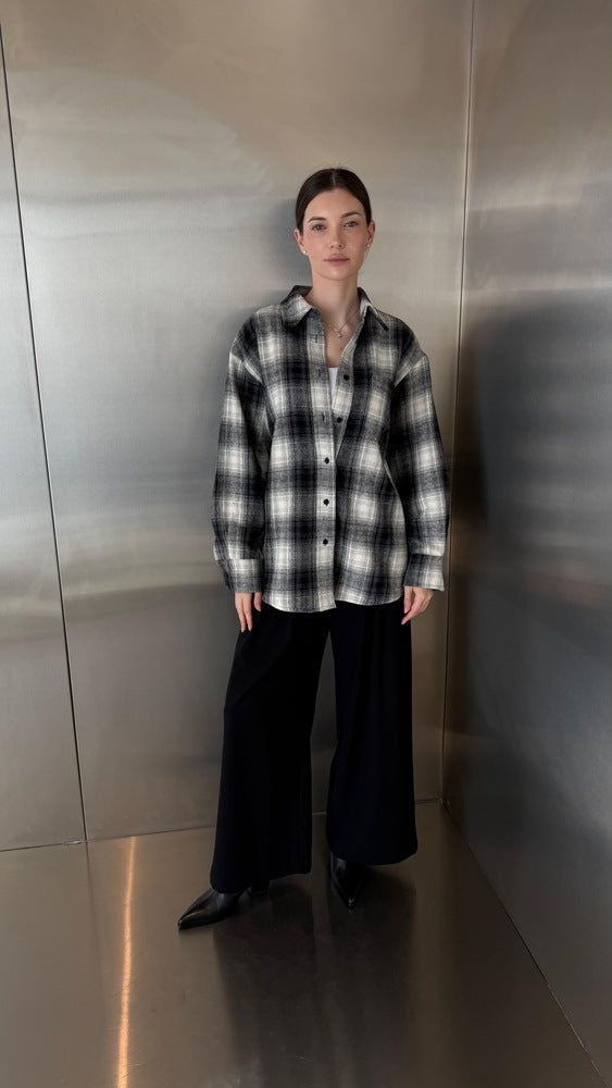 Plaid Fannel Long Sleeve Top