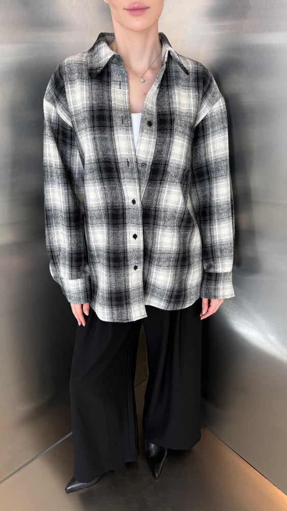 Plaid Fannel Long Sleeve Top