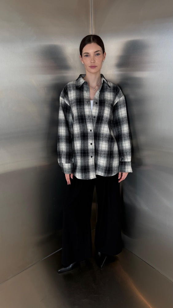 Plaid Fannel Long Sleeve Top