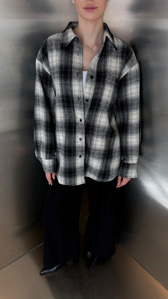 Plaid Fannel Long Sleeve Top