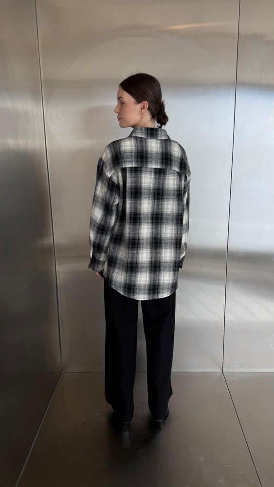 Plaid Fannel Long Sleeve Top