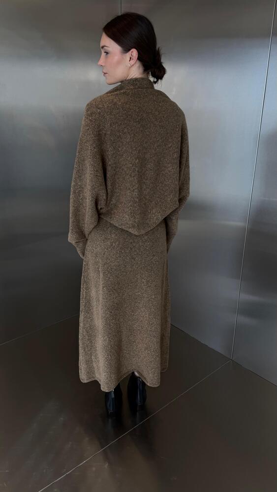 Knitted 2-in-1 Cardigan Dress Set