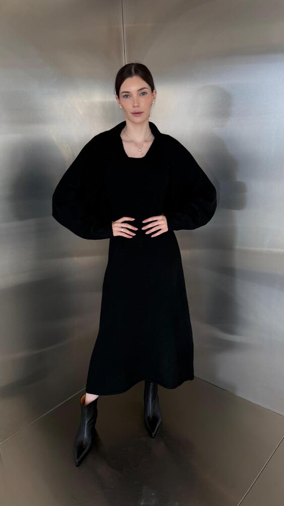 Knitted 2-in-1 Cardigan Dress Set