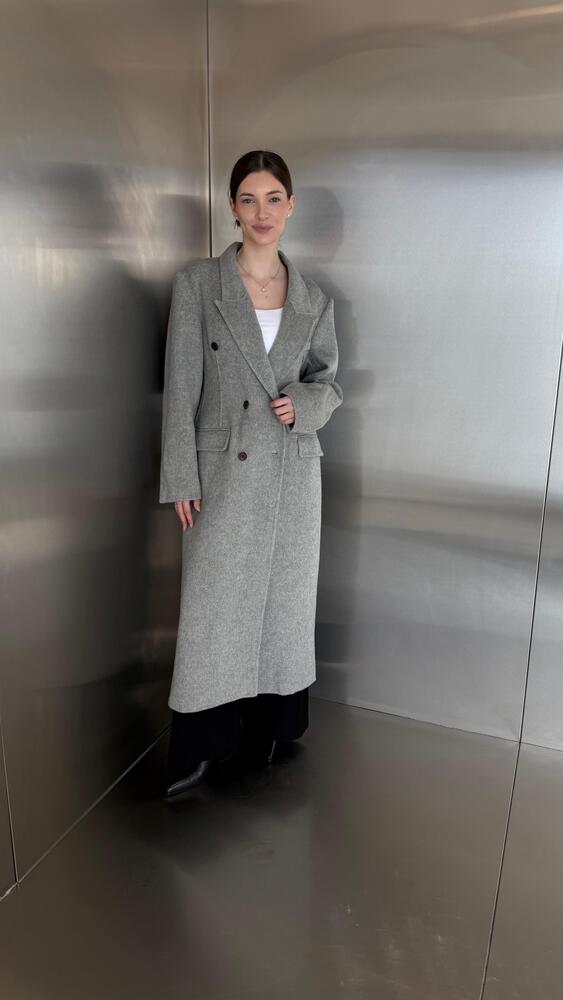Woolen Notched Lapel Coat