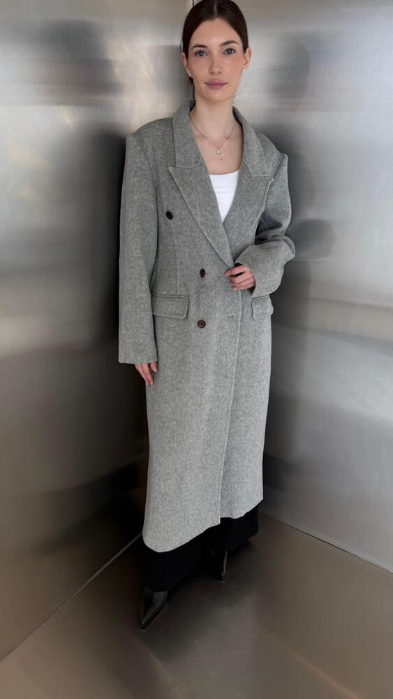 Woolen Notched Lapel Coat