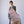 Gray 2PC Set Kaftan w/ Brown Color
