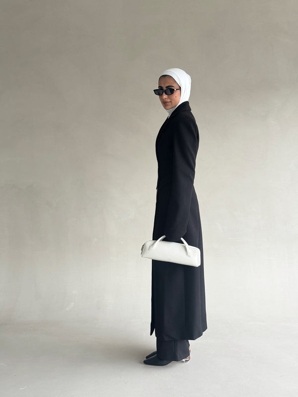Rounded Cuff Long Blazer