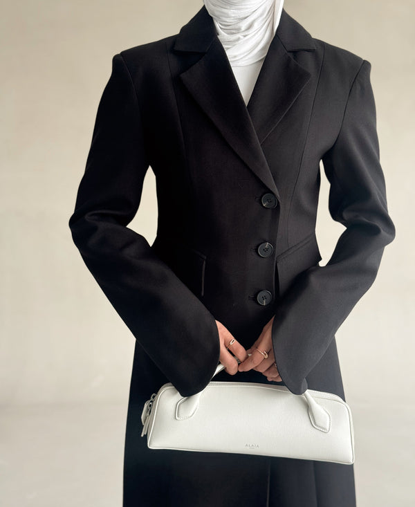 Rounded Cuff Long Blazer