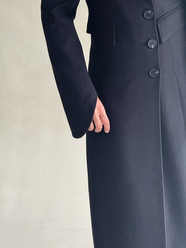 Rounded Cuff Long Blazer