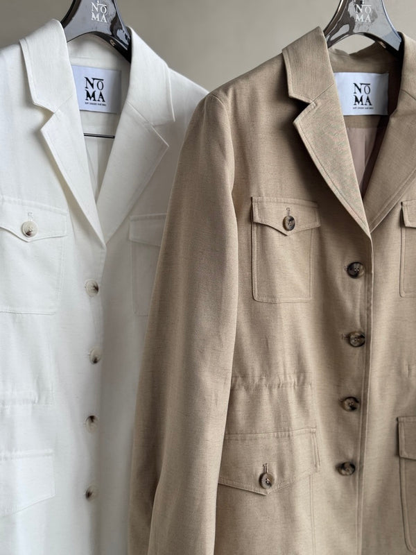 Waist Drawstringed 4-Pocket Jacket