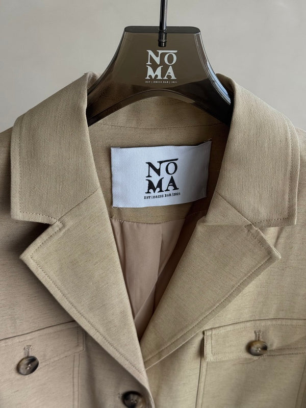 Waist Drawstringed 4-Pocket Jacket