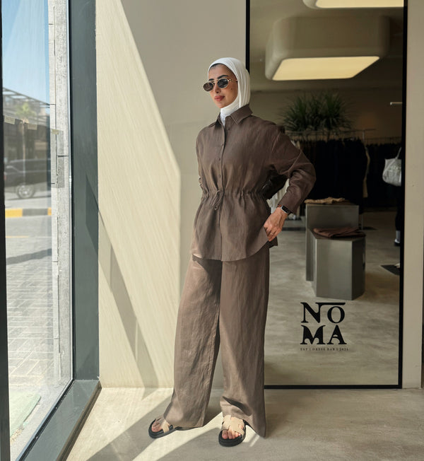 Linen Slim Drawstring Sets