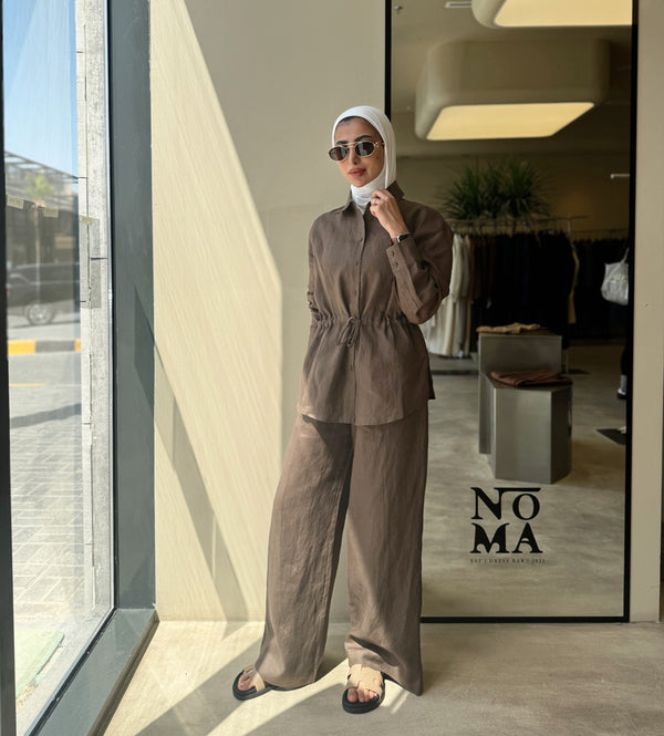 Linen Slim Drawstring Sets