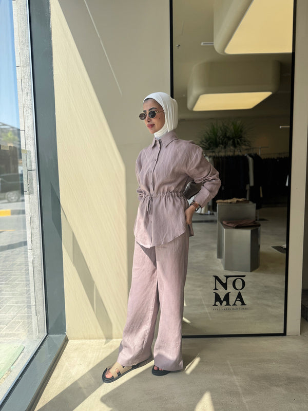 Linen Slim Drawstring Sets