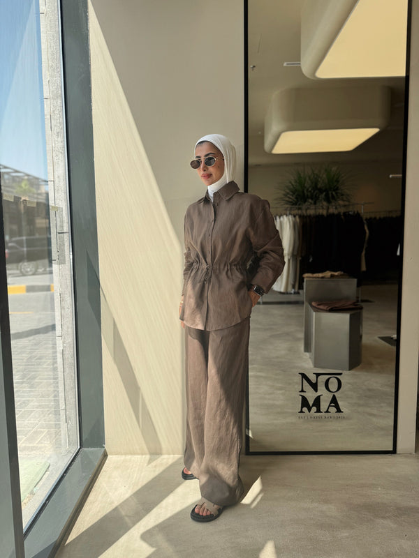 Linen Slim Drawstring Sets