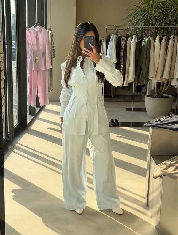 Peplum Hem Shirt & Pants