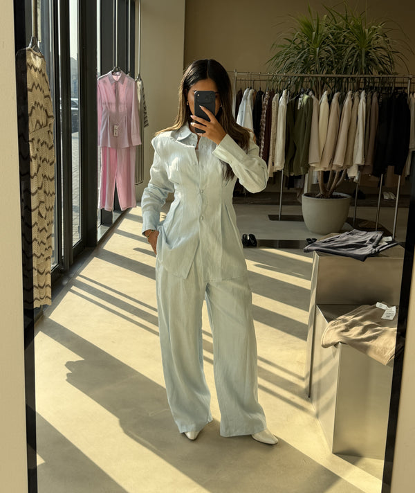 Peplum Hem Shirt & Pants