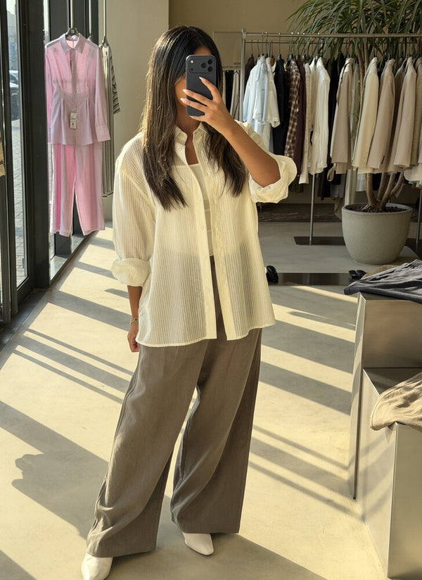 Semi-sheer Stripe Shirt
