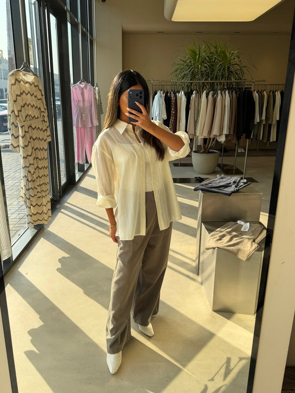 Semi-sheer Stripe Shirt