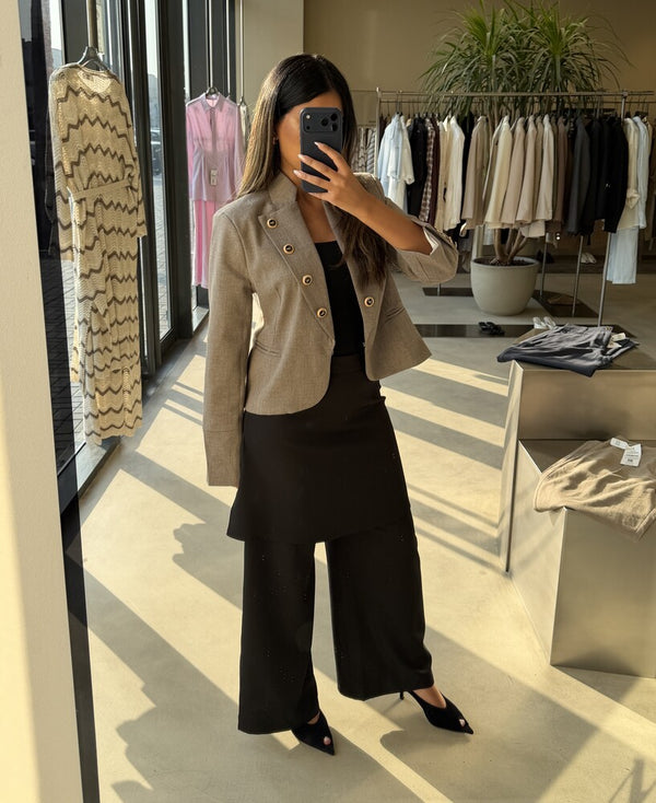 Short Decorative Button Jacket