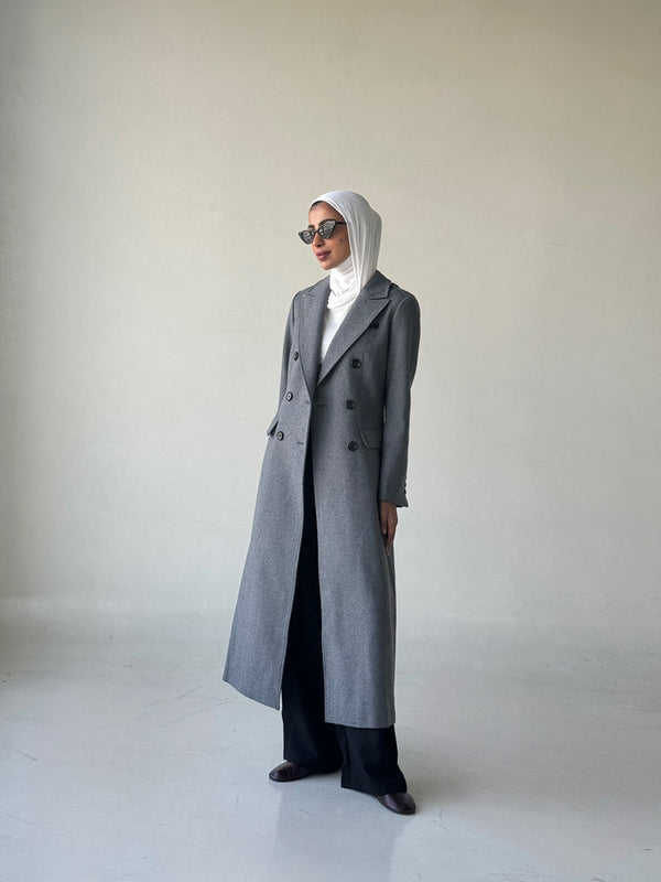 Slim Woolen Blends Overcoatالسترات الخارجية / البليزرات الطويلة