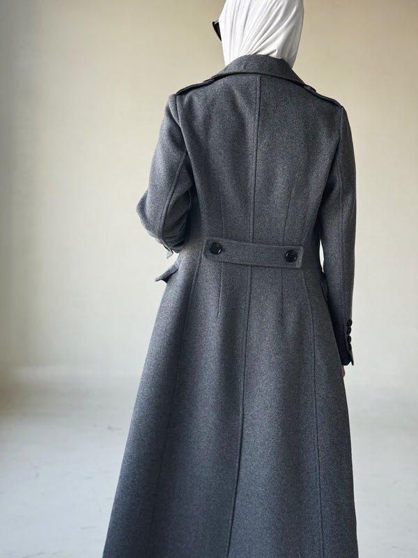 Slim Woolen Blends Overcoatالسترات الخارجية / البليزرات الطويلة