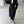 Patchwork Design Black Trench Coat