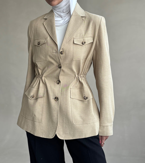 Waist Drawstringed 4-Pocket Jacket