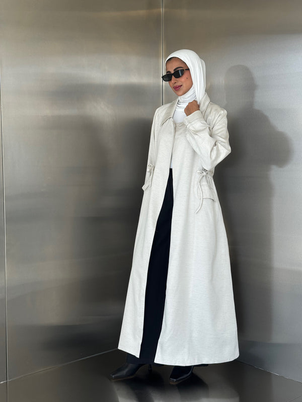 Adjustable Tie-waist Trench Coat