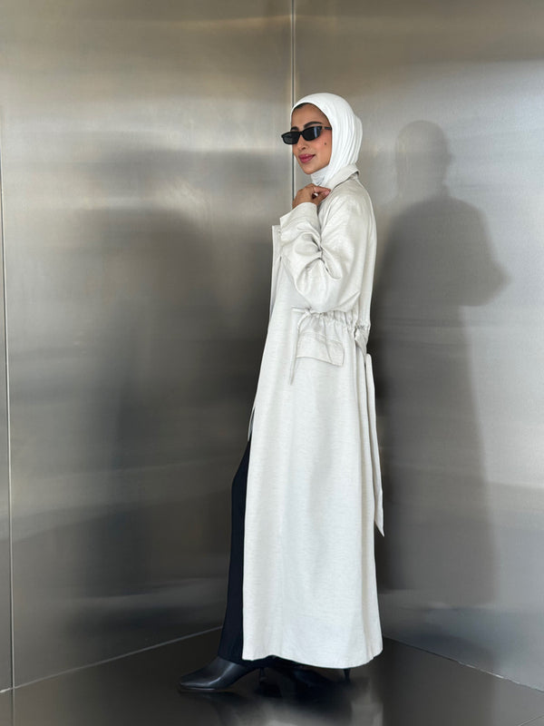 Adjustable Tie-waist Trench Coat