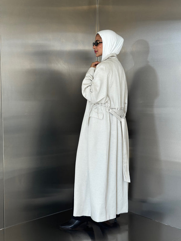 Adjustable Tie-waist Trench Coat