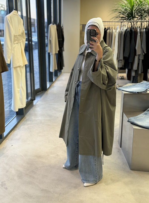 Double Belt Loop Trench Coat
