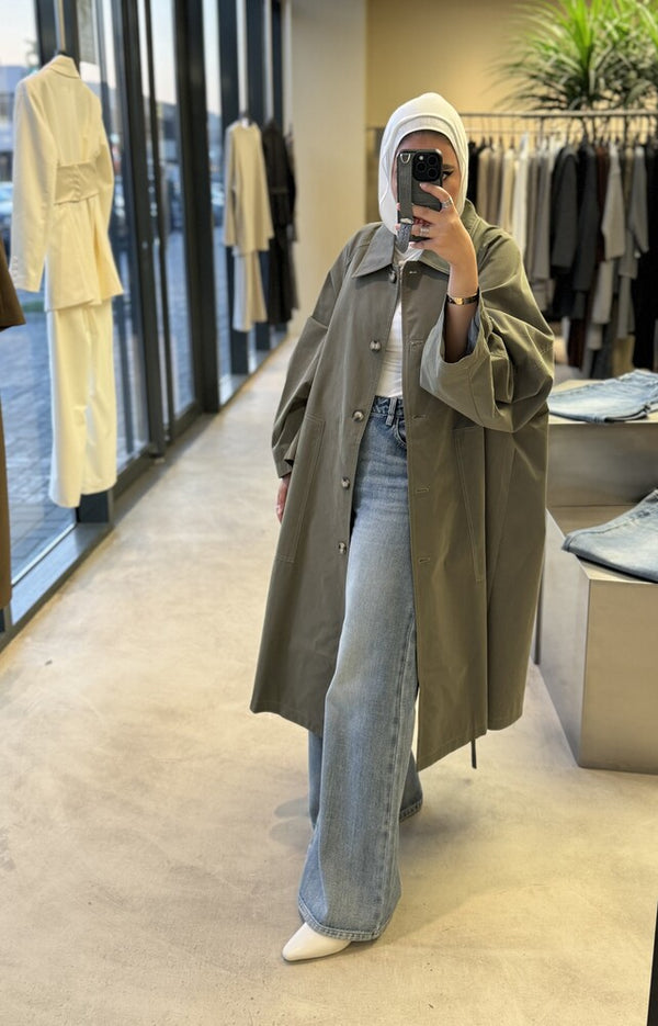 Double Belt Loop Trench Coat