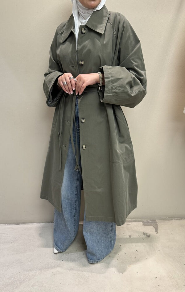 Double Belt Loop Trench Coat