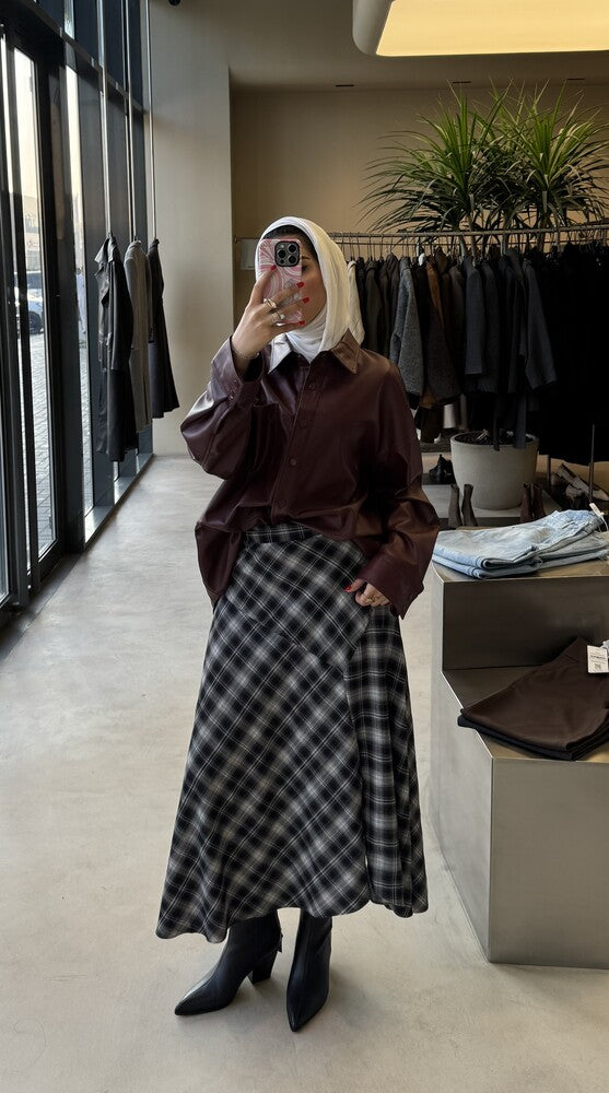 Button Down Leather Jacket