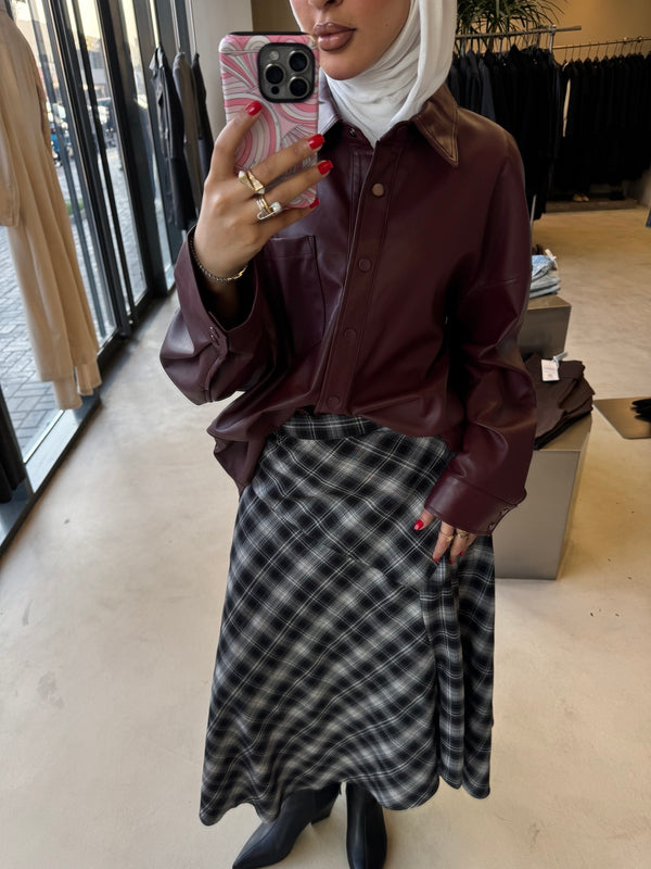 Button Down Leather Jacket