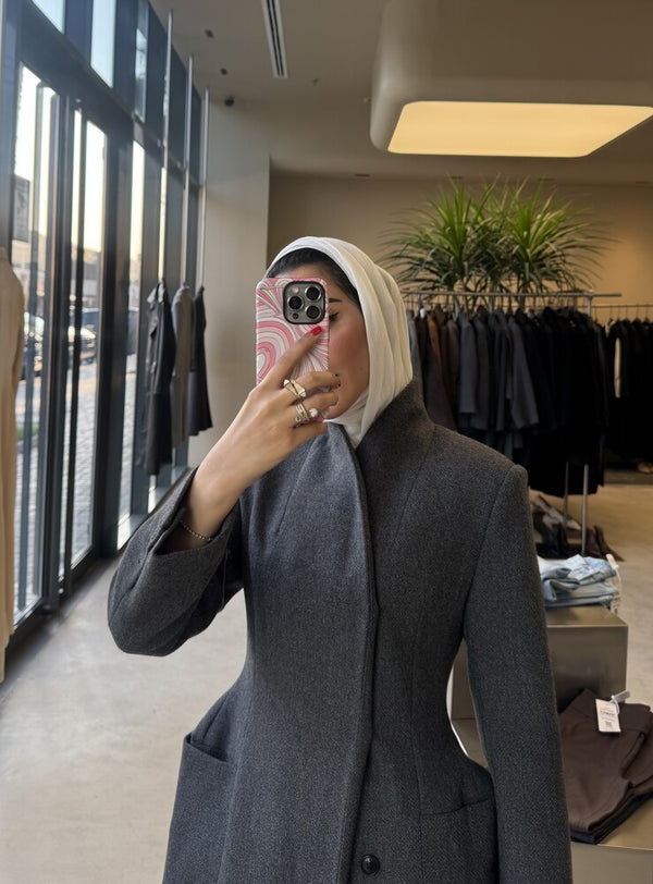 Thick 2-Pocket Waisted Coat