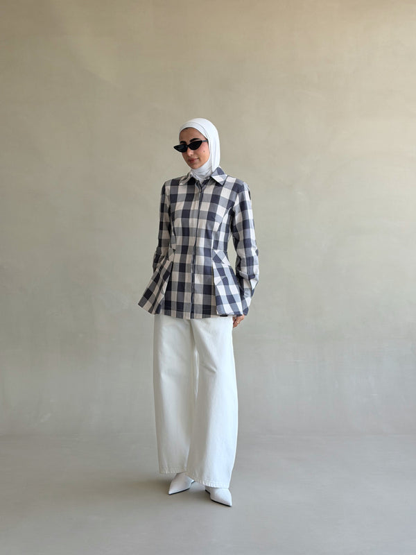 Plaid Waisted Shirt